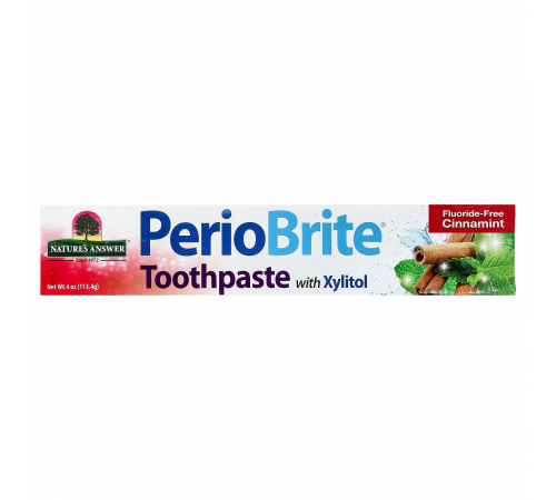 Отбеливающая зубная паста PerioBrite с ксилитолом, PerioBrite Brightening Toothpaste, Nature's Answer, 113,4 г