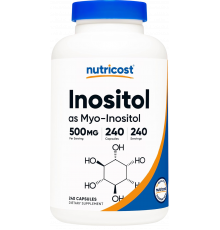 Инозитол (мио-инозитол), Myo-Inositol, Nutricost, 240 капсул