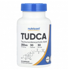 Тауроурсодезоксихолевая кислота, TUDCA, Nutricost, 30 капсул