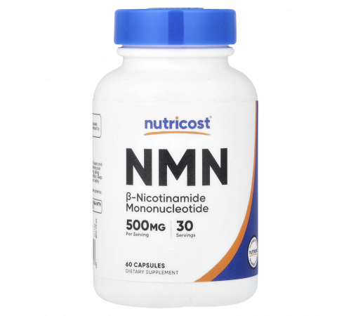 NMN, Nicotinamide Mononucleotide, Nutricost, 60 капсул
