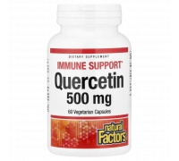 Кверцетин 500 мг, Quercetin 500 mg, Natural Factors, 60 вегетарианских капсул