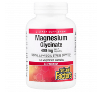 Магний глицинат, Magnesium Pure Glycinate, Natural Factors, 120 капсул