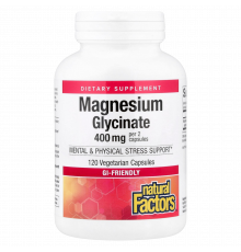 Магний глицинат, Magnesium Pure Glycinate, Natural Factors, 120 капсул