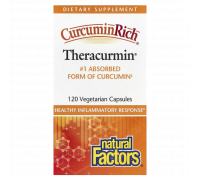 Куркумин, Theracurmin, Natural Factors, 120 вегетарианских капсул