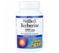 Берберин, WellBetX Berberine, Natural Factors, 60 вегетарианских капсул