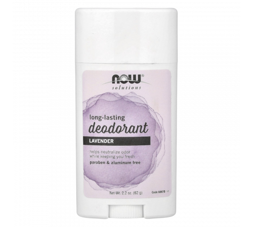 Дезодорант лаванда, Deodorant Lavender, NOW Foods, 62 г