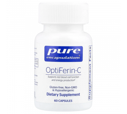 Хелатное железо, OptiFerin-C, Pure Encapsulations, 60 капсул