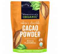 Органический порошок какао, Organic Cacao Powder, Viva Naturals, 454 г