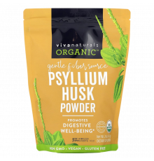 Органический порошок шелухи подорожника, Organic Psyllium Husk Powder, Viva Naturals, 680 г