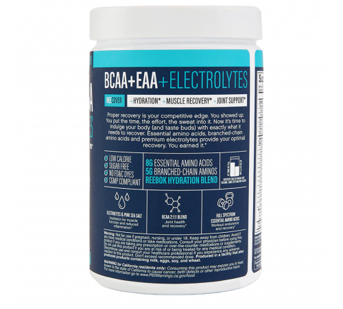 BCAA+EAA+Electrolytes, ReeCover, Reebok, 492 г, Strawberry Lemonade