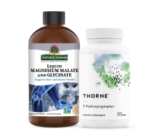 Комплект для улучшения сна: 5-HTP + Глицинат и малат магния, Thorne, Nature's Answer