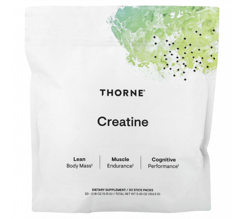 Креатин, Creatine, Thorne, 30 пакетиков
