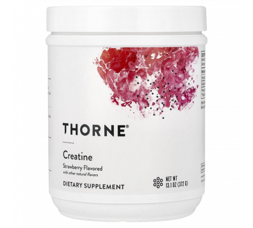 Креатин со вкусом клубники, Creatine, Thorne, 372 г