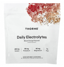 Ежедневные электролиты со вкусом кровавого апельсина, Daily Electrolytes, Thorne, 30 пакетиков