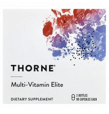 Мультивитамины для приема утром и вечером, Multi-Vitamin Elite, Thorne, 2 флакона по 90 капсул