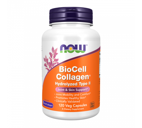 Гидролизованный коллаген тип 2, BioCell Collagen, Now Foods, 120 капсул