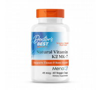 Натуральный витамин К2 с MenaQ7, Natural Vitamin K2 MK-7 with MenaQ7, Doctor's Best, 60 вегетарианских капсул
