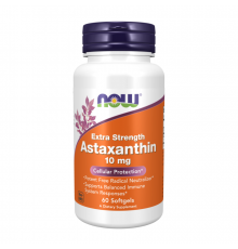 Астаксантин 10 мг, Astaxanthin 10 mg, Now foods, 60 капсул