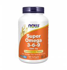 Супер Омега 3-6-9, Super Omega 3-6-9 1200мг, Now Foods, 180 капсул