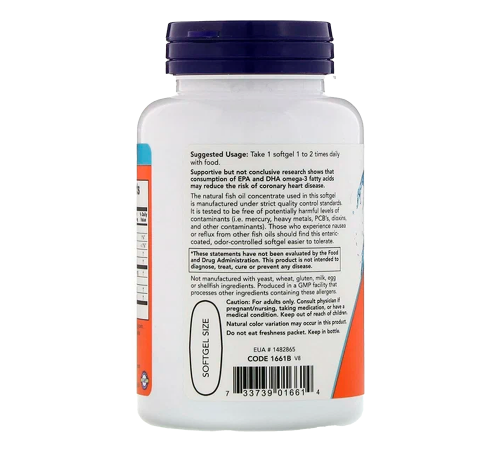 Ультра Омега 3 + Витамин Д3, Ultra Omega 3-D, Now Foods, 180 капсул