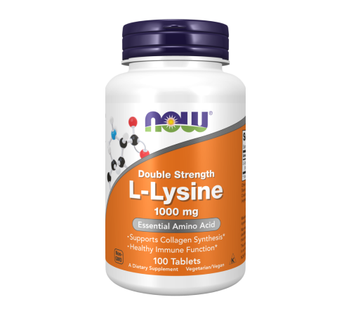 L-Лизин 1000 мг, L-Lysine 1000 mg, Now Foods, 100 таблеток
