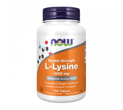 L-лизин, Double Strength L-Lysine, Now Foods, 100 таблеток