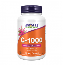 Витамин C 1000 мг с биофлавоноидами, Vitamin C-1000 mg, Now Foods, 100 вегетарианских капсул