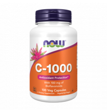 Витамин C с биофлавоноидами, Vitamin C, Now Foods, 100 вегетарианских капсул
