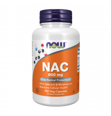 N-ацетилцистеин 600 мг, NAC 600 mg, Now Foods, 100 капсул