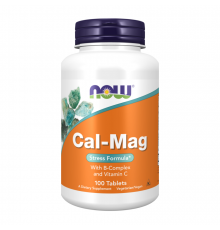 Комплекс с кальцием и магнием для снятия стресса, Cal-Mag Stress Formula, Now Foods, 100 таблеток