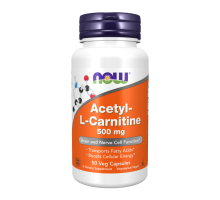 Ацетил-L-карнитин, Acetyl-L-Carnitine 500 mg, Now Foods, 50 капсул
