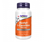 Ацетил-L-карнитин, Acetyl-L-Carnitine 500 mg, Now Foods, 50 капсул