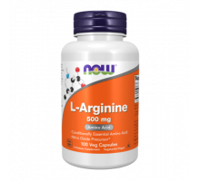 L-Аргинин, L-Arginine, Now Foods, 100 капсул