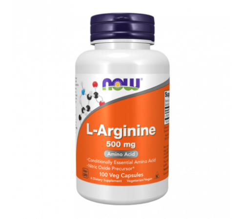 L-Аргинин, L-Arginine, Now Foods, 100 капсул