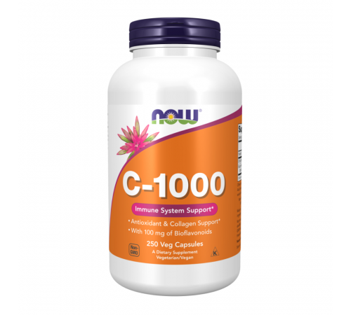 Витамин C 1000 мг, Vitamin C-1000 mg, Now Foods, 250 капсул