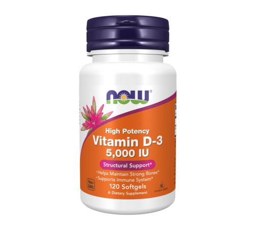 Витамин Д3 5000 МЕ, Vitamin D-3 5000 IU, Now Foods, 240 капсул