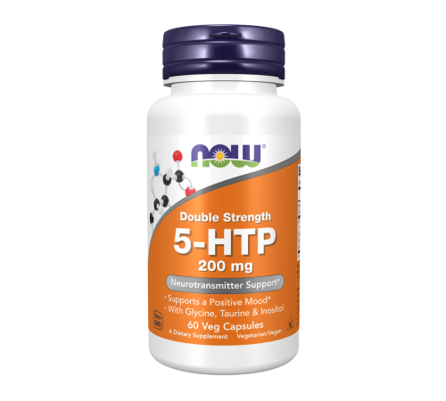 5-гидрокситриптофан, 5-HTP 200 mg, Now Foods, 60 капсул