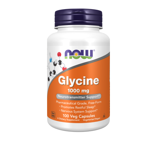 Глицин 1000 мг, Glycine 1000 mg, Now Foods, 100 капсул