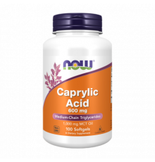 Каприловая кислота, Caprylic Acid, Now Foods, 100 капсул