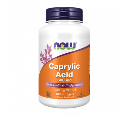 Каприловая кислота, Caprylic Acid, Now Foods, 100 капсул