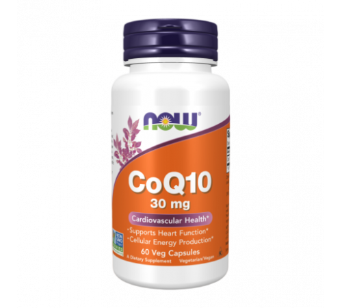 Коэнзим Q10, CoQ10, Now Foods, 60 капсул
