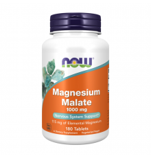 Малат магния 1000 мг, Magnesium Malate 1000 mg, Now Foods, 180 таблеток