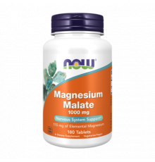 Малат магния, Magnesium Malate, Now Foods, 180 таблеток