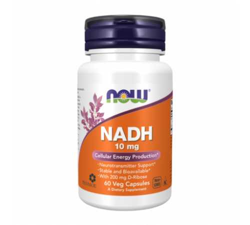 НАДХ, NADH, Now Foods, 60 капсул