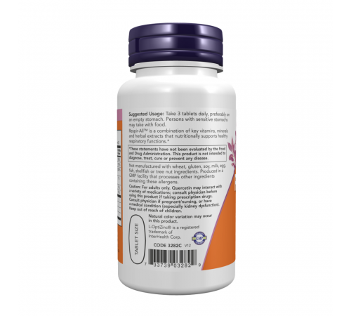 Добавка для здоровья дыхательной системы, Respir-All, Now Foods, 60 таблеток