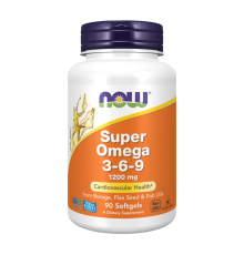 Супер Омега 3-6-9 1200 мг, Super Omega 3-6-9, Now Foods, 90 капсул