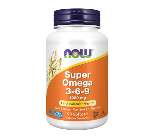 Супер Омега 3-6-9 1200 мг, Super Omega 3-6-9, Now Foods, 90 капсул