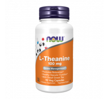 L-теанин, L-Theanine, Now Foods, 90 капсул