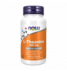 L-теанин, L-Theanine, Now Foods, 90 капсул