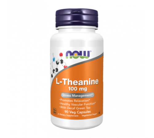 L-теанин, L-Theanine, Now Foods, 90 капсул